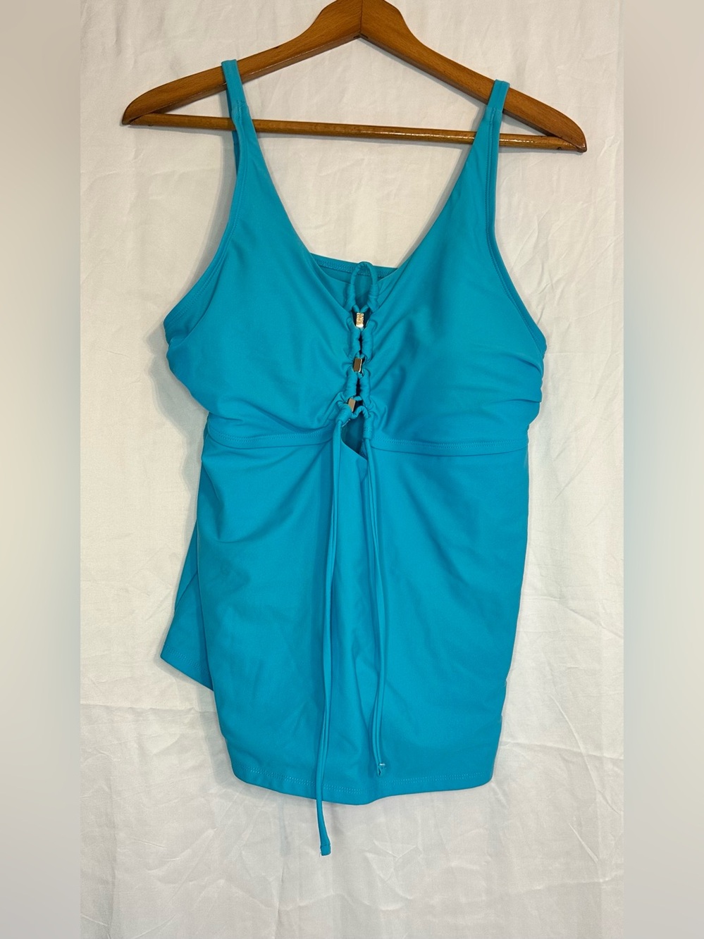 Time and Tru Women’s Blue Bathing Suit Top size XL (16-18) Adjustable Strap